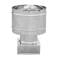 FUMAIOLO 4 VENTI BASE QUADRA ACCIAIO INOX- mm 470x470- senza- pezzi 1