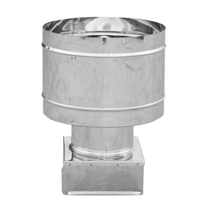 FUMAIOLO 4 VENTI BASE QUADRA ACCIAIO INOX- mm 470x470- senza- pezzi 1