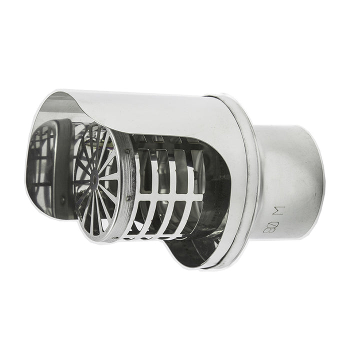 TERMINALE PELLET INOX- Diam. 80- DK- pezzi 1