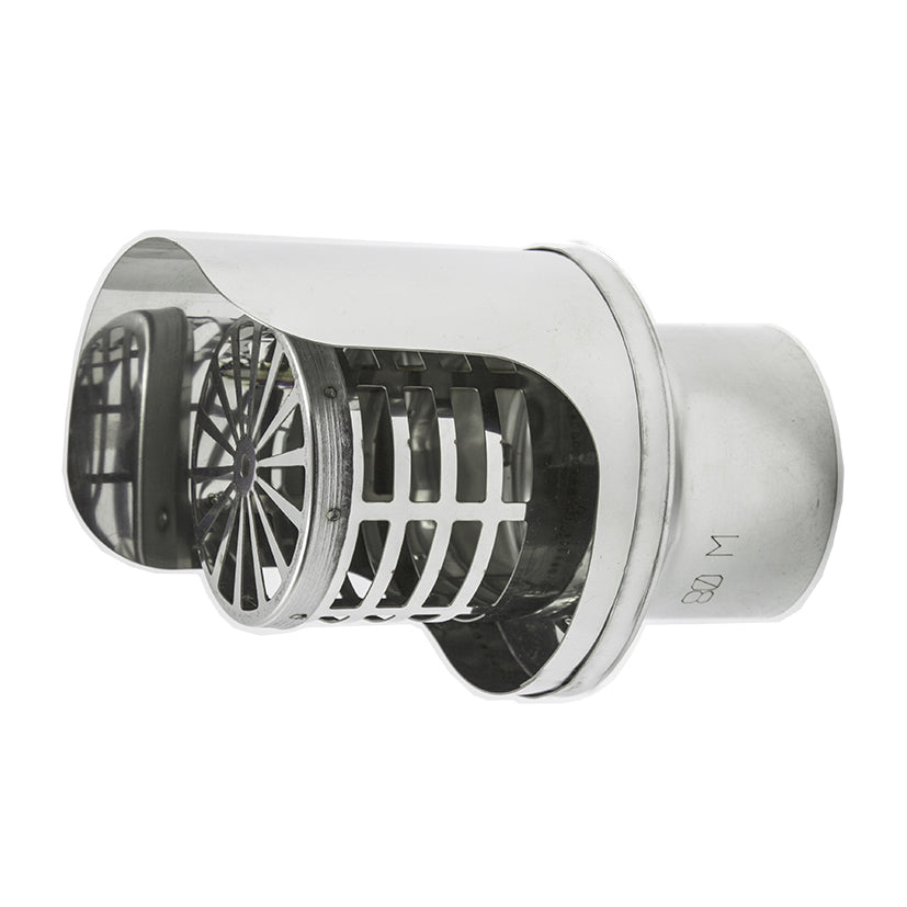 TERMINALE PELLET INOX- Diam. 80- DK- pezzi 1