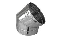 CURVA IN ACCIAIO 316L A 45  ° PER CANNE FUMARIE- Diam. 250- DK- pezzi 1