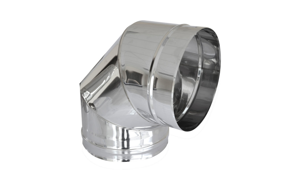 CURVA IN ACCIAIO 316L  A 90  ° PER CANNE FUMARIE- Diam. 50- DK- pezzi 1