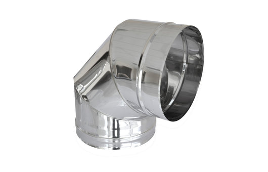 CURVA IN ACCIAIO 316L  A 90  ° PER CANNE FUMARIE- Diam. 50- DK- pezzi 1