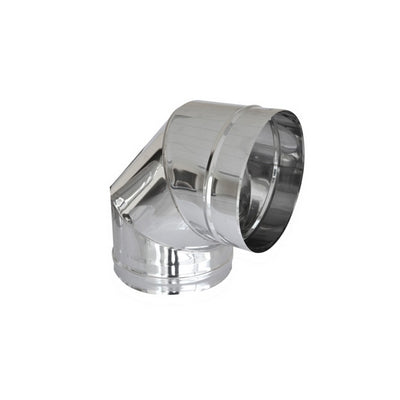 CURVA IN ACCIAIO 316L  A 90  ° PER CANNE FUMARIE- Diam. 60- DK- pezzi 1