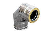 CURVA IN ACCIAIO INOX 316L A 90  ° DOPPIA PARETE- D. Int. 130 - D. Est. 180- DK- pezzi 1