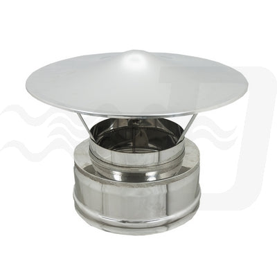 CAPPELLO CINESE INOX DOPPIA PARETE- Diam. 80x130- DK- pezzi 1