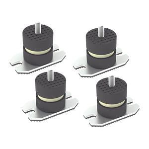 4 PZ ANTIVIBRANTI A PAVIMENTO CON PIASTRA- HxL 40x40 mm  M8x22- DC- pezzi 1