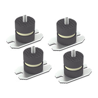 4 PZ ANTIVIBRANTI A PAVIMENTO CON PIASTRA- HxL 40x40 mm  M8x22- DC- pezzi 1