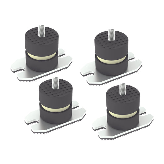 4 PZ ANTIVIBRANTI A PAVIMENTO CON PIASTRA- HxL 40x40 mm  M8x22- DC- pezzi 1