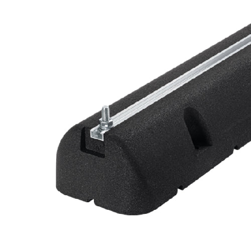 2 PZ SUPPORTI A PAVIMENTO IN GOMMA NERA- L. 600 x P. 160 x  H. 95 mm- ARTIP- pezzi 1