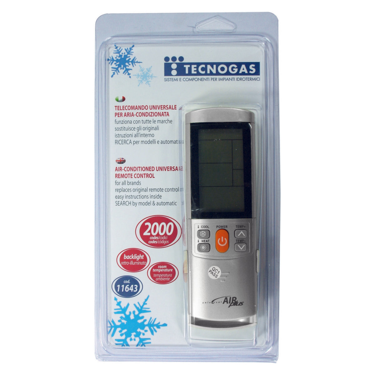 TELECOMANDO UNIVERSALE PER CONDIZIONATORI SPLIT- TECNG- pezzi 1