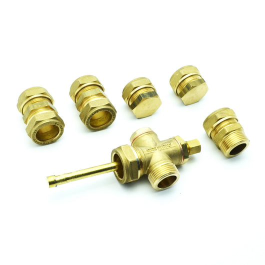 KIT RACCORDI PER IMPIANTI A CIRCUITO FORZATO- 3 collettori- ATON- pezzi 1