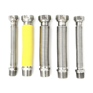 KIT 5 PZ FLESSIBILI INOX ESTENSIBILI PER CALDAIE A GAS- mm. 150/300- ATON- pezzi 1