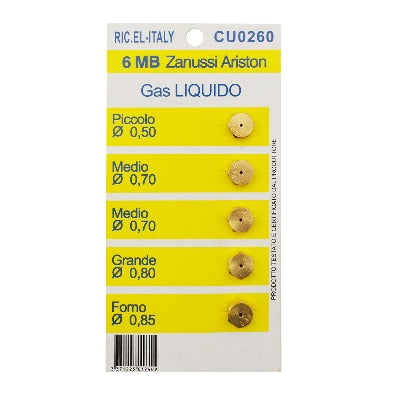 KIT 5 PZ UGELLI 6MB- Gpl- senza- pezzi 1