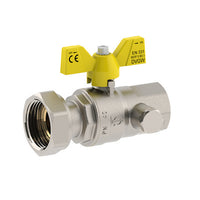 VALVOLA A SFERA PER GAS ATT. FEMMINA -DADO GIREVOLE- 1 x 11/4  DN 25- FIV- pezzi 1