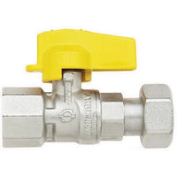 RUBINETTO A SFERA CON LEVA NORMGAS DIRITTO FEM - GIREVOLE FEM.- 1/2 x 3/4  DN 10- FIV- pezzi 1