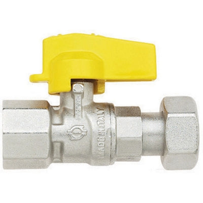 RUBINETTO A SFERA CON LEVA NORMGAS DIRITTO FEM - GIREVOLE FEM.- 1/2 x 3/4  DN 10- FIV- pezzi 1