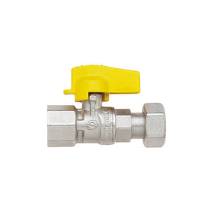 RUBINETTO A SFERA CON LEVA NORMGAS DIRITTO FEM - GIREVOLE FEM.- 1/2 x 3/4  DN 10- FIV- pezzi 1