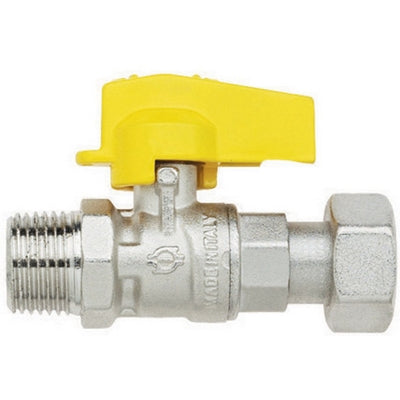 RUBINETTO A SFERA DIRITTO CON LEVETTA NORMGAS MASCHIO-GIRELLO FEMMINA- 1/2 x 3/4  DN 10- FIV- pezzi 1