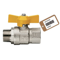 VALVOLA A SFERA GAS MF A FARFALLA MOD. LONDON F-BRICO- 1/2  DN 15- FAIDF- pezzi 1