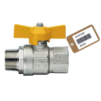 VALVOLA A SFERA GAS MF A FARFALLA MOD. LONDON F-BRICO- 1/2  DN 15- FAIDF- pezzi 1