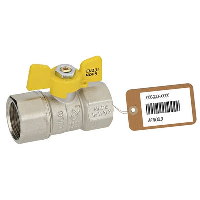 VALVOLA A SFERA GAS FF CON FARFALLA MOD. DAKOTA F-BRICO- 3/4  DN 15- FAIDF- pezzi 1