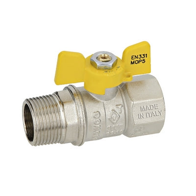 VALVOLA A SFERA GAS MF A FARFALLA MOD. DAKOTA- 1/2  DN 12- BUGAT- pezzi 1