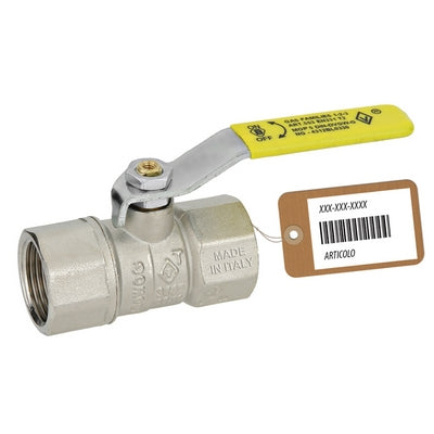 VALVOLA A SFERA GAS FF CON LEVA LUNGA MOD. DAKOTA F-BRICO- 3/4  DN  15- FAIDF- pezzi 1