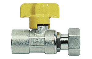 RUBINETTO A SFERA PER GAS FF CON BOCCHETTONE- 1/2  DN 10- BUGAT- pezzi 1