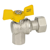 VALVOLA A SFERA GAS FEMMINA / DADO MOBILE- 3/4 x 3/4  DN 15- BUGAT- pezzi 1