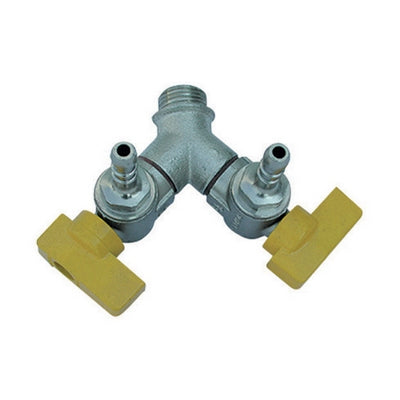 BOLLA MASCHIO 2 RUBINETTI A SQUADRA- 1/2 x 13 Metano DN 15- ENOLG- pezzi 1