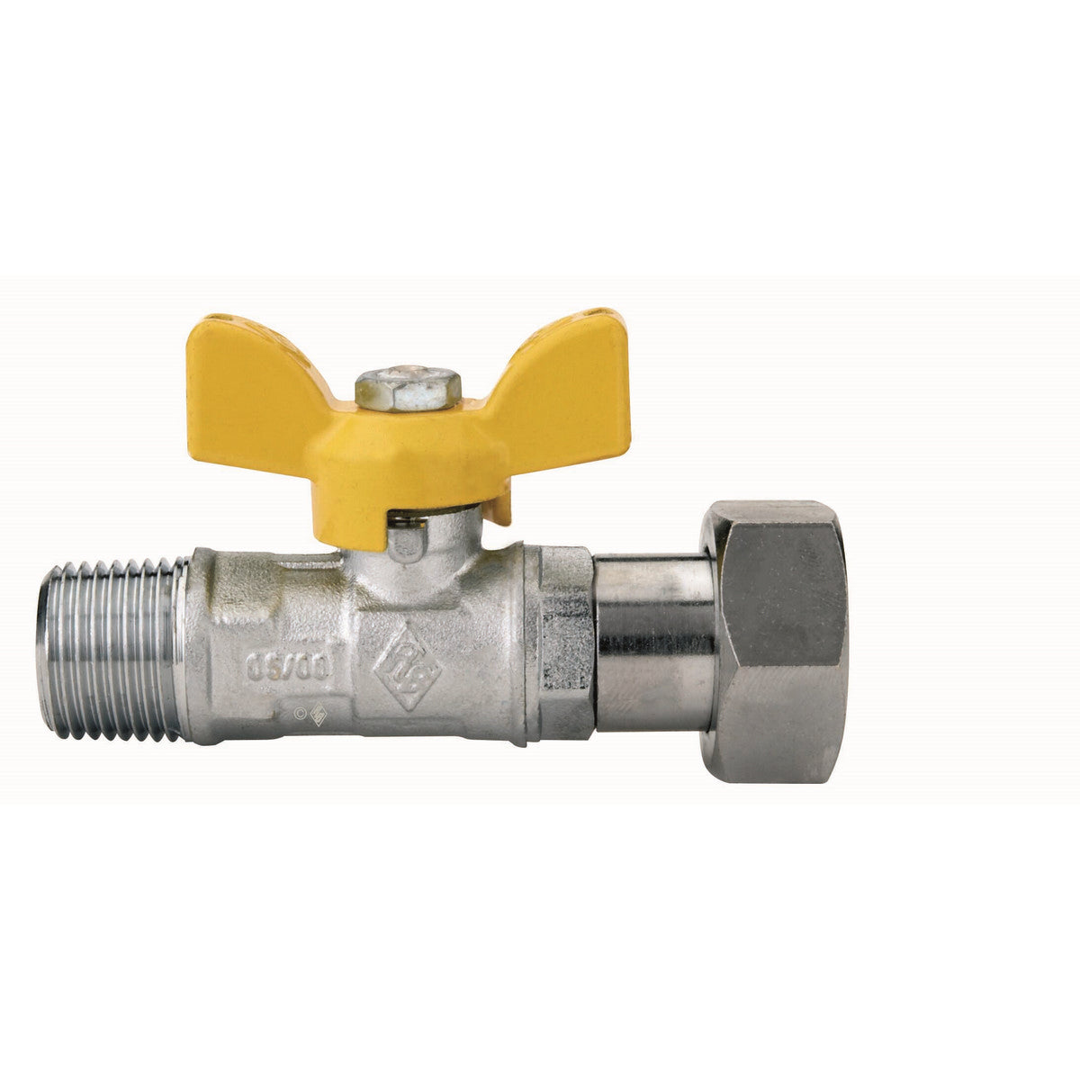 VALVOLA A SFERA PER GAS FILETTATURA MASCHIO CON GIRELLO- 1/2 x 3/4- RB- pezzi 1