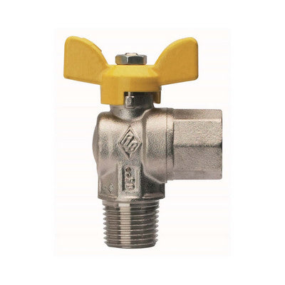 VALVOLA A SFERA PER GAS A SQUADRA  FIL M ATTACCO F- 1/2 x 1/2  DN 15- RB- pezzi 1