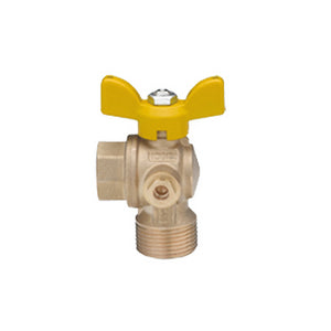 VALVOLA A SFERA PER GAS PASSAGGIO TOTALE A SQUADRA FM CON FARFALLA- 1 DN 25- RB- pezzi 1