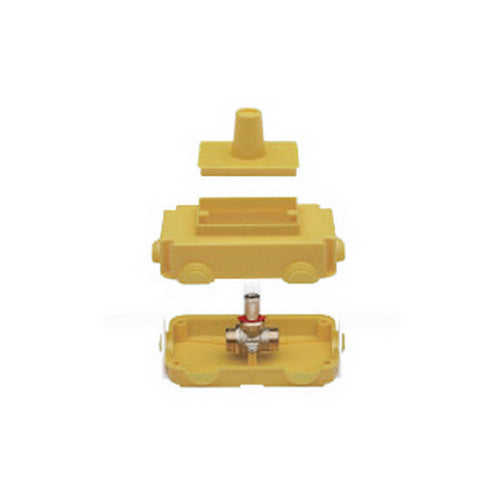 VALVOLA A SFERA GAS CON SCATOLA ISPEZIONABILE DA INCASSO- 3/4 x 18   DN 15- RB- pezzi 1