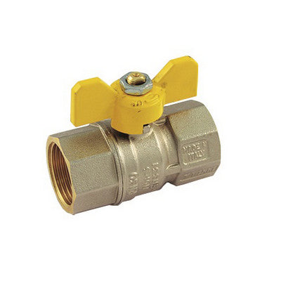 VALVOLA A SFERA PER GAS FF CON LEVA FARFALLA- 1  DN 23,5- TIEMM- pezzi 1