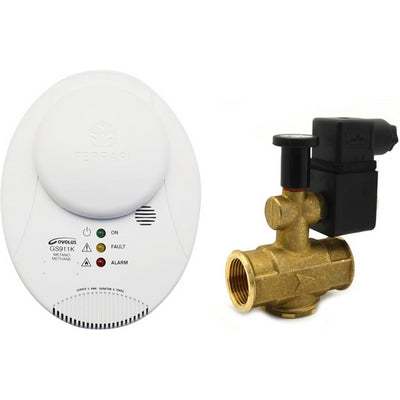 KIT RILEVATORE METANO MOD. 040190 + EV NA 3/4 MOD. 042301- FERRA- pezzi 1