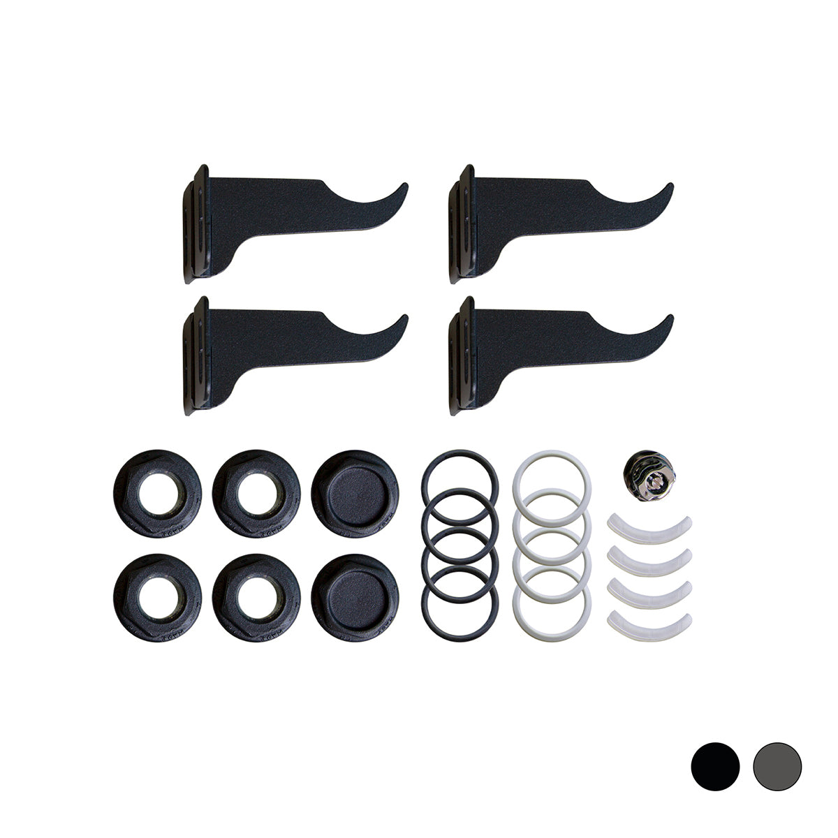 KIT DI FISSAGGIO PER RADIATORI COLORATI 1/2- Slate Grey- FONDI- pezzi 1