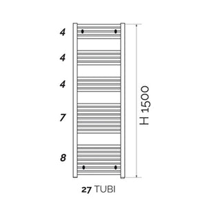 TERMOARREDO LINEA KALURA DIRITTO H 1500- Bianco  Int. 400  -  L 450- ATON- pezzi 1