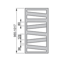 TERMOARREDO ZEHNDER RIBBON H. 1017- Nero Opaco Largh. cm 60- ZEHND- pezzi 1