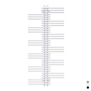 TERMOARREDO ZEHNDER YUCCA H. 1340- Bianco Largh. cm 50- ZEHND- pezzi 1