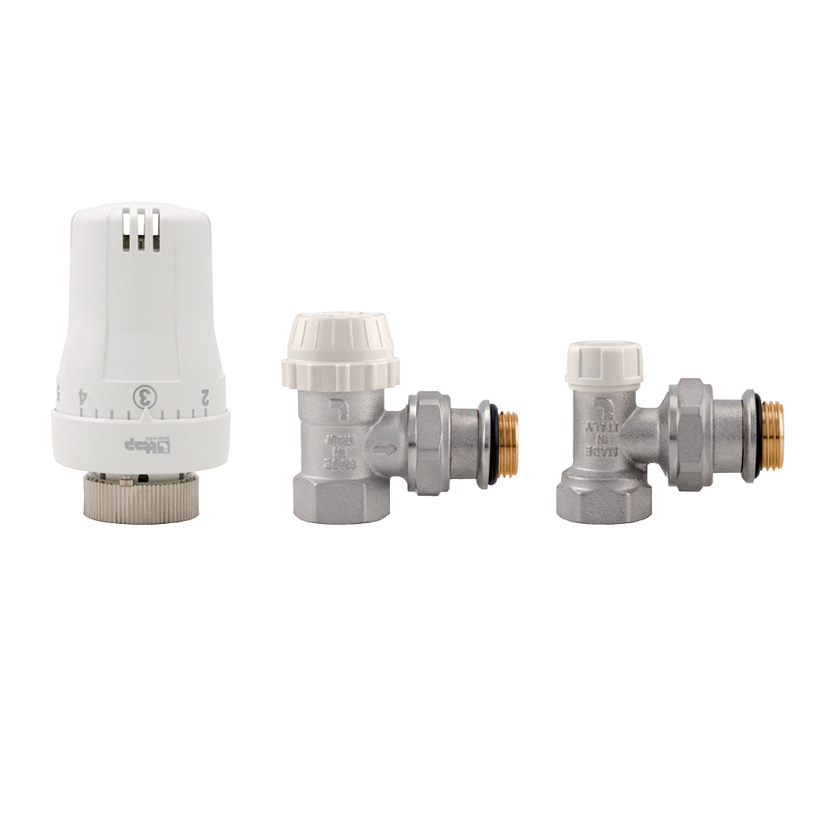 KIT VALVOLE TERMOSTATICHE AD ANGOLO FEMMINA- 1/2- ITAP- pezzi 1
