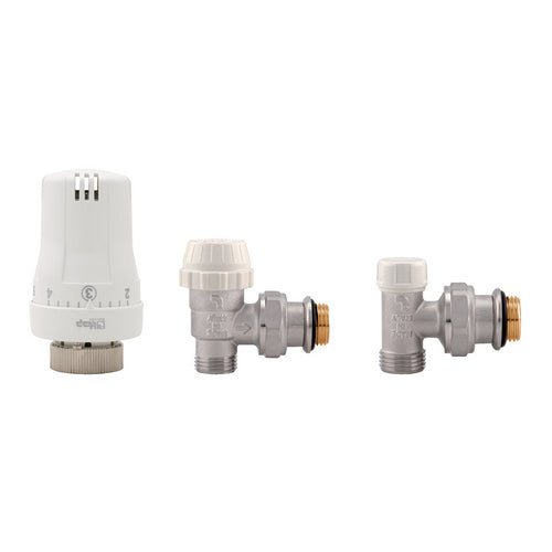 KIT VALVOLE TERMOSTATICHE AD ANGOLO MASCHIO- 3/8- ITAP- pezzi 1