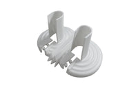 BORCHIA DOPPIA IN MATERIALE PLASTICO UNIVERSALE BIANCA- Diam. 10-22 mm- DK- pezzi 1