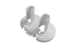 BORCHIA DOPPIA IN MATERIALE PLASTICO UNIVERSALE BIANCA- Diam. 10-22 mm- DK- pezzi 1