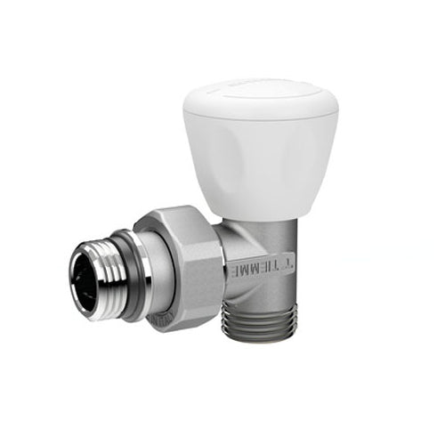 VALVOLA MANUALE A SQUADRA CON ATTACCO TUBO PEX MULTISTRATO- 3/8 24x19 fil (D.16)- TIEMM- pezzi 1