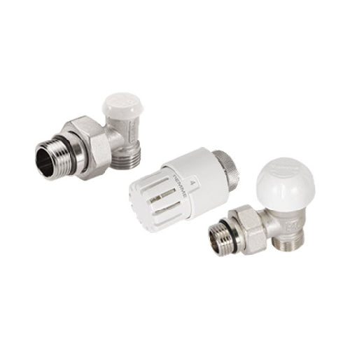 KIT VALVOLA TERMOSTATIZZABILE A SQUADRA TESTA TERMOSTATICA E DETENTORE- 1/2 24x19 fil (D.16)- TIEMM- pezzi 1