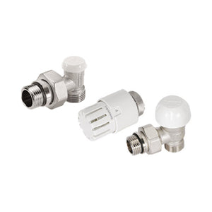 KIT VALVOLA TERMOSTATIZZABILE A SQUADRA TESTA TERMOSTATICA E DETENTORE- 1/2 24x19 fil (D.16)- TIEMM- pezzi 1