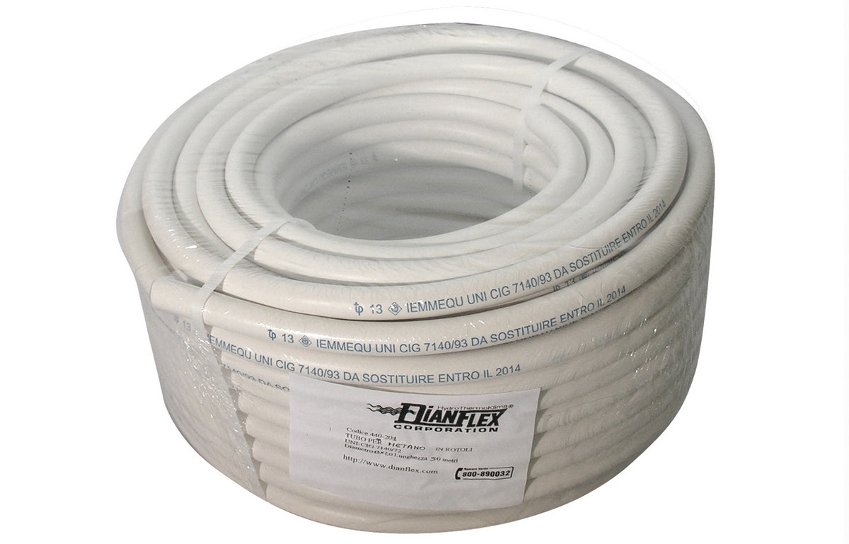 TUBO PER GAS METANO IN ROTOLI- Diam. 13- ATON- metri 50