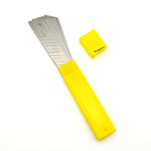 10 PZ LAME A SPEZZARE PER TAGLIERINO CUTTER- L.18 mm x 0.55 spess.- FF- pezzi 1